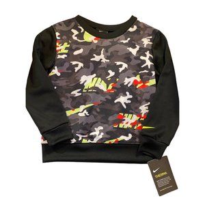 Nike black neon Camo sweatshirt 2T NWT